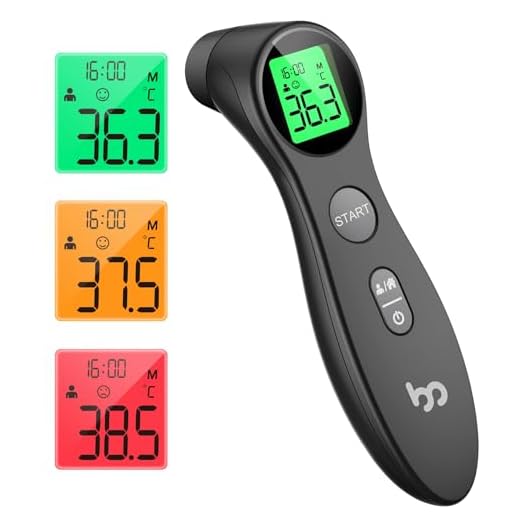 Termómetro de Frente, Digital, Médico Termometros de Forma Instantánea y Precisa, infrarrojo sin contacto para Bebés, Niños, Adultos (Todo negro)