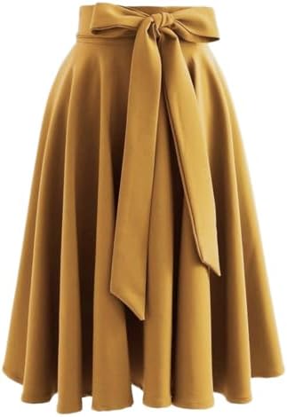JANAK Creation Women's Knee Length Poly Crepe Skirt
