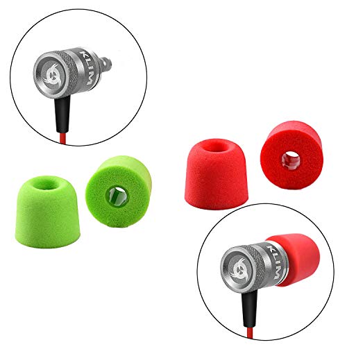 KLIM Earpads - Nouveauté 2023 - Embouts Écouteurs Intra-Auriculaires - 12 Embouts en Mousse à Mémoire de Forme - Rechanges Confortables pour Écouteurs - Isolent des Bruits Extérieurs (4,5 mm)