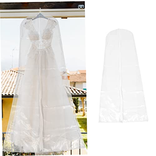 Transparent Wedding Dress Cover Long Hanging Bag for Gowns Garment Storage with Smooth Zipper for Dresses and Formal Wear Protection3