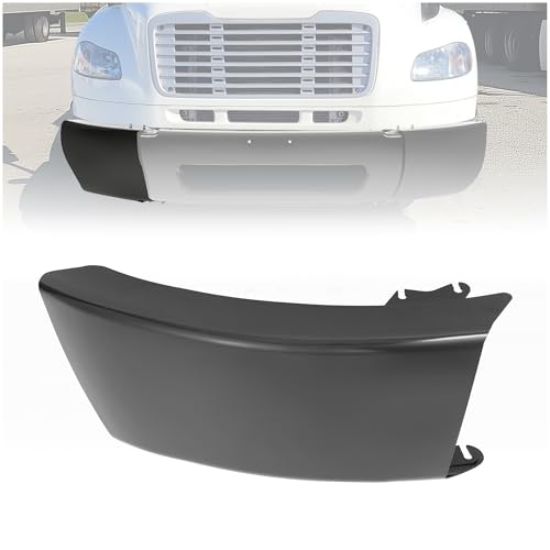 KUAFU Front Bumper End Cap Compatible with 2003-2021 Freightliner M2 112 106 Models Replacement for A21-27811-012 Powder Coated Steel Bumper Cover Corner Black- Right