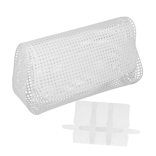 AUTSUPPL 4pcs Bag Fixed Mesh Piece Canvas Sewing Stitching Mesh Crafting Grid Mesh Weaving Pads Material Bag Making Supplies Organize Mesh Frame for Bag Wire Mesh Pads Supplies Plastic