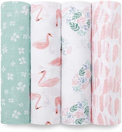 aden + anais Briar Rose Baby Receiving Swaddles/Muslin Blanket for Girls and Boys Set