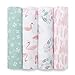 Aden by aden + anais Classic Swaddle Baby Blanket, 100% Cotton Muslin, Large 44 X 44 inch, 4 Pack, Briar Rose
