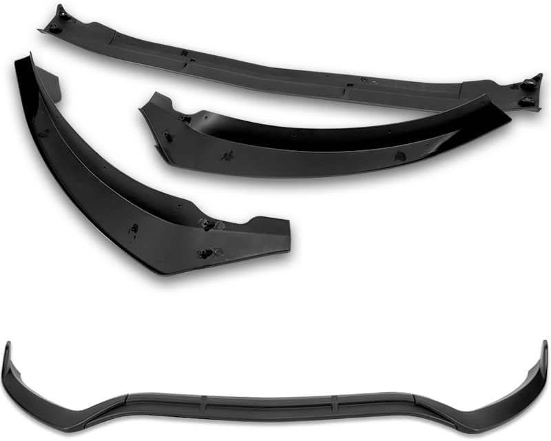 Front Bumper Spoiler Lip fit for Compatible with 2015-2018 Mercedes C-Class W205 Base Matt Black Front Bumper Spoiler Lip