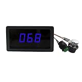uniquegoods 6V 12V 24V Digital Display LED DC Motor Speed Controller PWM Stepless Speed Control Switch HHO Driver - Black CCM5D BLUE