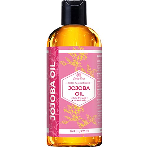 Jojoba Oil by Leven Rose, Pure Cold Pressed Natural Unrefined Moisturizer for Skin Hair and Nails 16 Fl. oz