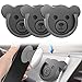 TOPGO Socket Car Mount for Phone Holder Cute Bear Style Phone Stand with Phone line Clasp for Phone-Stand-Grip-Pop-Mount User (Black) 3 Pack