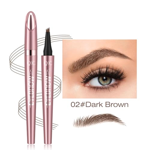 Magic Liquid Eyebrow Pencil - New 4 Tip Microblade Brow Pen, Natural Long-Lasting Hair-Like Defined Contouring Brows (# 02) - Image 2