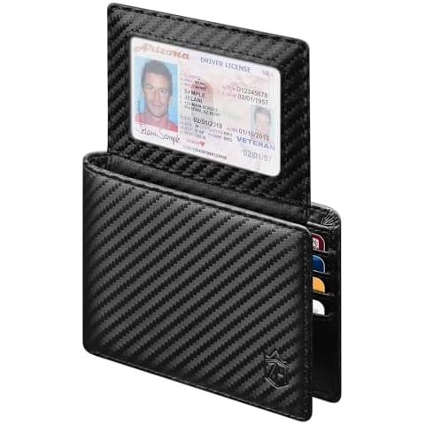 Zitahli wallet for Men 12 Card Holder Slim Rfid Leather 2 ID Window Men's Wallet With Gift Box Cover