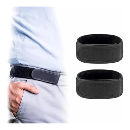 No Buckle Belt Stretch Elastic Jeans Belt Belt Buckle Elastic Waistband Lazy Invisible Belt Universal No Buckle Elastic Belt(Brown,S)2
