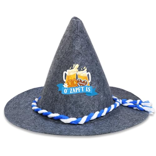 BOFUNX Oktoberfest Trachtenhut Filzhut Bayerischer Seppelhut Herren Damen Oktoberfest Hut Bierfest Party Deko Geschenk