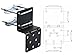 CEKAY Pole Mount Bracket with Clamp U-Bolts – Antenna Mount Hardware Accessories [Without Pole] for Outdoor Antenna Installation on Walls, Eaves, or Pole