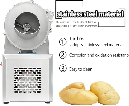 Cortadora y ralladora eléctrica de verduras acero inoxidable miniatura 6