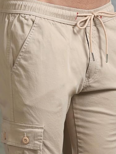 Image of Miraan Men's Regular Fit Mid Rise Cargo Pant