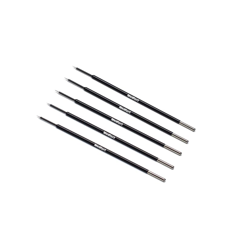 Colorado Micro Dissection Needle Set, Straight Tungsten Carbide Point, 12cm Length, Black, 5 Pieces