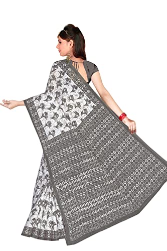 Image of TAMAIRA FASHION Mulmul Pure Cotton Saree For Woman Floral Batik Printed|Office Wear Daily Wear Sarees For Women Without Blouse Piece(Available in 18 Colours)
