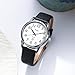 BUREI Women's Black Leather Watches Simple Fashion Luminous Watches, Easy Read,Gifts for Women and Nurse