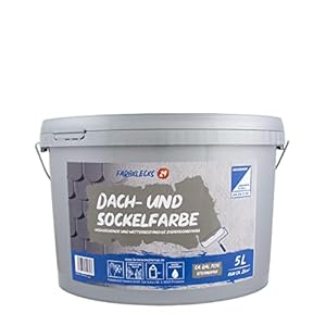 Farbklecks24 Steingrau Dach- und Sockelfarbe 5L