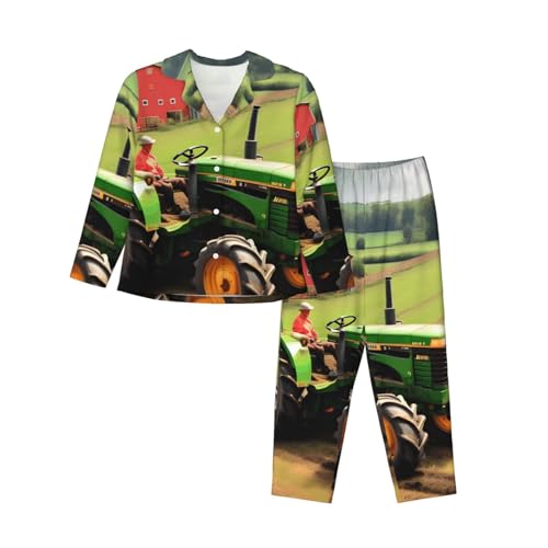 Pyjama tracteur manches longues femme pour dormir confortablement