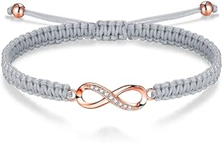 J.Endéar Infinity Bracelet 925 Sterling Silver Handmade Filigree Bracelet Infinite Love Birthday Gift for Women Girl Valentine's Day Jewelry