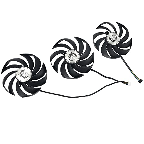 Coolerage 90Mm 4Pin Graphics Cards Fans For Msi Geforce Rtx 3060 3070 3080 3090 3060Ti 3070Ti Gaming X Trio, Gup Fans For Msi Radeon Rx 6800 6900 Xt Gaming X Trio Video Card (Original 3Pcs-Lot) #TOP2