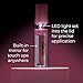 MCoBeauty - Lip Lights Shine Gloss - Clear Lip Gloss - High Shine Glass-Like Finish with Built-In LED Light & Mirror - Moisturising Lightweight - Face Makeup