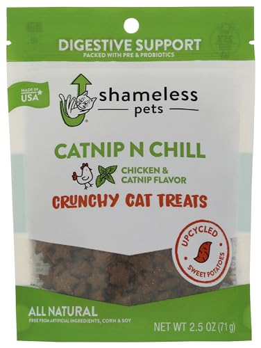Shameless Pets Digestive Health Catnip Chicken Crunchy Cat Treats
