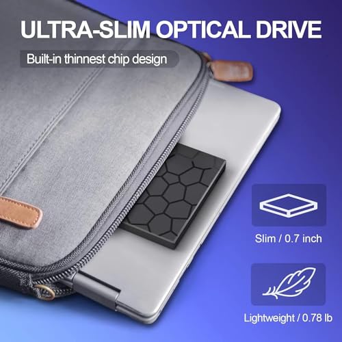 Image of External CD /DVD Drive, DVD Player for Laptop, 8 in 1 USB 3.0 Ultra-Slim Portable, CD Burner External Disk Drive Optical Compatible with Laptop Desktop Mac,Windows 11 /10 /8 /7 Linux