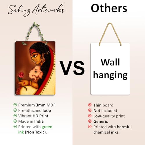 Image of Sehaz Artworks Home Decoration Items for Living Room | Wall Hanging Decoration | Wall Decor Items for Living Room | Pooja Room Decorations Items | Decorative Items for Living Rooms