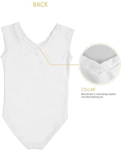 Suobstales Collant de ginástica para meninas, roupa de banho, peça única, roupa de banho de secagem