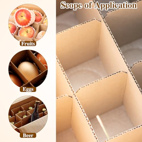 Tofficu 12 Stück Umzugskarton-gläserteiler-set, Karton für Gläser, Glasverpackungsset für Versandverpackungen, Gläserkarton Umzugskisten Trennwände - Umzüge Und Lagerung 33,5 x 8 x 0,3 cm