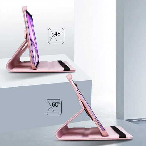 Image of TGK 360 Degree Rotating Flip Cover Case for iPad Air 11 Inch M4 /M3 /M2 2026 /2025 /2024 & Air 5th Gen 2022 /iPad Air 4th Gen 2020 10.9 Inch (Rose Gold)