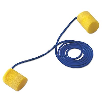 3M Ear Plugs, E-A-R Classic 311-1101, 200 Pairs of Disposable Earplugs, 1 Pair/Poly Bag, Corded, Noise Reduction Rating 29 dB NRR, Foam, Regular Size, Roll Down, Compliant with ANSI/ASA S12.71-2018