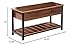 Honey-Can-Do Entryway Shoe Storage and Bench, Walnut STO-09776 Walnut, 250 lbs