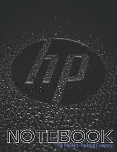 HP Notebook: Black notebook of The Hewlett-Packard Company, A4 8.5x11" Blank wide ruled paper, right margin for left to right , perfect for coloring: ... for left to right , glossy Cover sketchbook