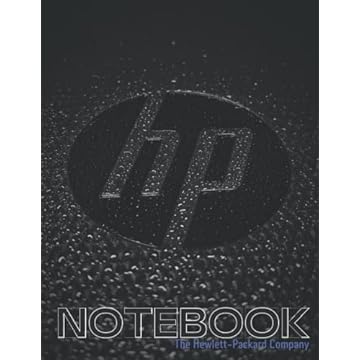 HP Notebook: Black notebook of The Hewlett-Packard Company, A4 8.5x11" Blank wide ruled paper, right margin for left to right , perfect for coloring: ... for left to right , glossy Cover sketchbook
