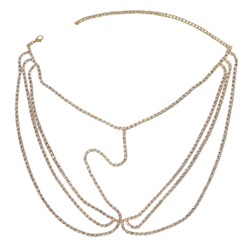 輝くラインストーンマルチレイヤーフェイスチェーンヘアヘッドドレスベール - 調節可能な軽量ブライダルウェディングアクセサリー コスプレ ハロウィンコスチューム 写真撮影用 - 花嫁、ダンサー、ロールに最適, 3.9x3.12in, 銅。