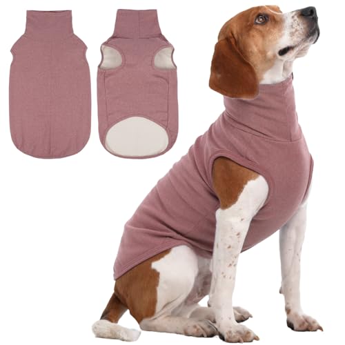 IECOii XL Dog Sweater - Stretch Fleece Vest with Turtleneck - Blue,X-Large, Warm Pullover Dog Fleece Coat for Large Dogs - Christmas Pet Sweatshirt fo