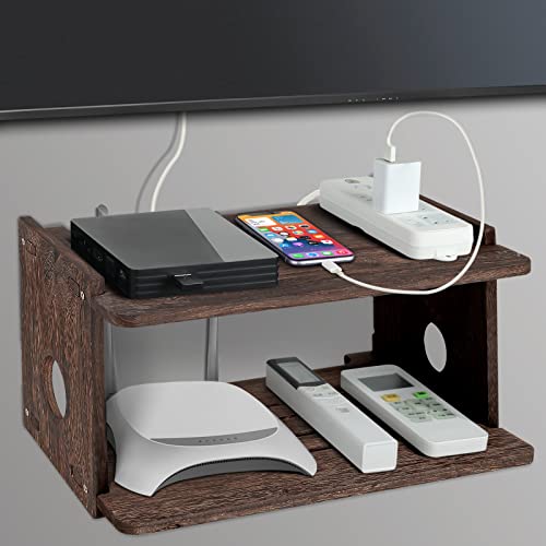 BEARUT Floating Projector Shelf Rack Router Shelf Wall Mount Holder TV Stand WiFi Router Storage Box Modem Cable Box Cover Hider TV Shelf for Xbox Projector DVD Players Herní konzole TV příslušenství