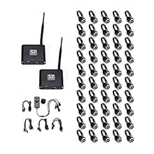 50-headphone silent disco system Dual transmitters enable two simultaneous audio channels Two 16-way USB-C chargers keep headphones powered and organised Large coverage range suitable for indoor and outdoor use