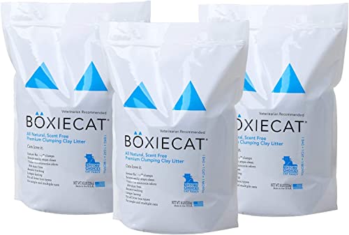 【OFT】 BOXIECAT ボクシーキャット ブルー 7.2kg 3個セット 猫砂 固まる ベントナイト 無香料 無着色 天然抗菌性の砂 ニオイを抑制 砂埃が立ちにくい 獣医師推薦…