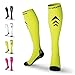 Compression Socks for Men & Women [Cushioned] [One Pair] [Fluorescent] [Medium] – Pro Stockings Support for Running, Nurse, Flight Travel, Diabetic, Varicose Veins, Circulation, Pregnancy, Nursing
