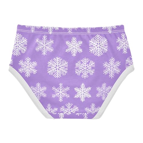 Pattern Toddler Girls Underwear 2t Cotton Girl Panties Cute White Snowflakes Soft Purple Briefs Kids Undies2