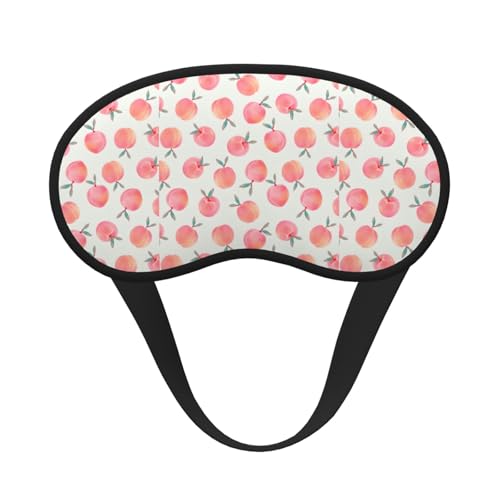 Antifaz para dormir unisex con estampado de melocotón rosa, cómodo, para viajes, meditación, sueño, viajes