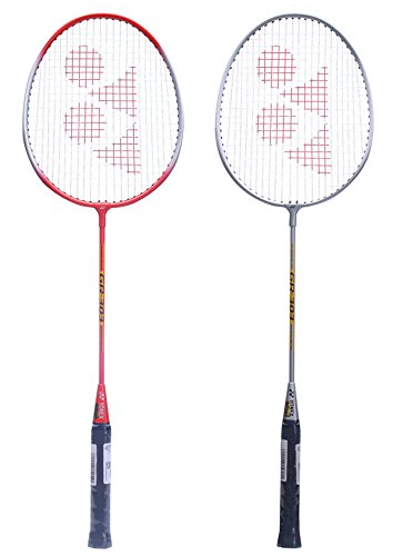 Image of Yonex GR 303 Aluminum Blend Badminton Racquet with Half Cover, Set of 2