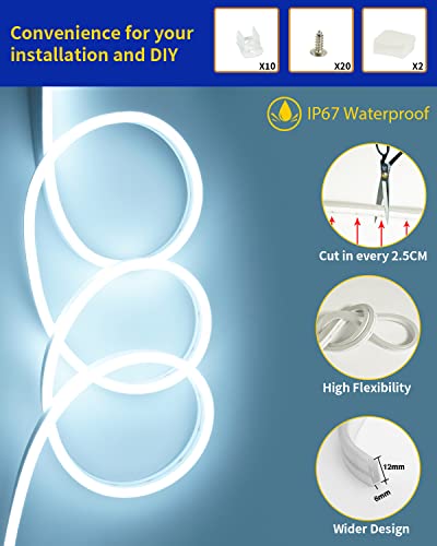 Tira de LED Neon Blanca DUOFU365 5m Flexible e Impermeable miniatura 2