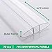 Greenhouses Polycarbonate Greenhouse Panels Connectors - Fit 6mm or 8mm Twin-Wall Polycarbonate Panels, Join 2 Pieces of Panels Together, 4-Foot Length, 10 Pieces (H Connectors 8mm-4ft)