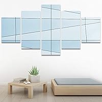 SIGNWIN 5 Panel Canvas Wall Art Solid Structures for Home Decorations Ready to Hang - 60