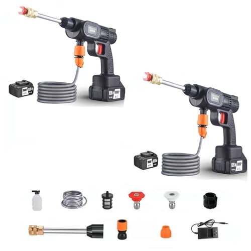 高圧洗浄機 コードレス 充電式【2024最新】 ポケッタブル高圧洗浄機 洗車水鉄砲 強力噴射 バケツ式高圧洗浄機 充電式高圧洗車鉄砲 多機能給水ノズル付き 軽量高圧洗浄器 自動吸水 高圧 洗車機 洗車水鉄砲電動 掃除用品 洗車 車掃除 家庭用 庭 階段 外